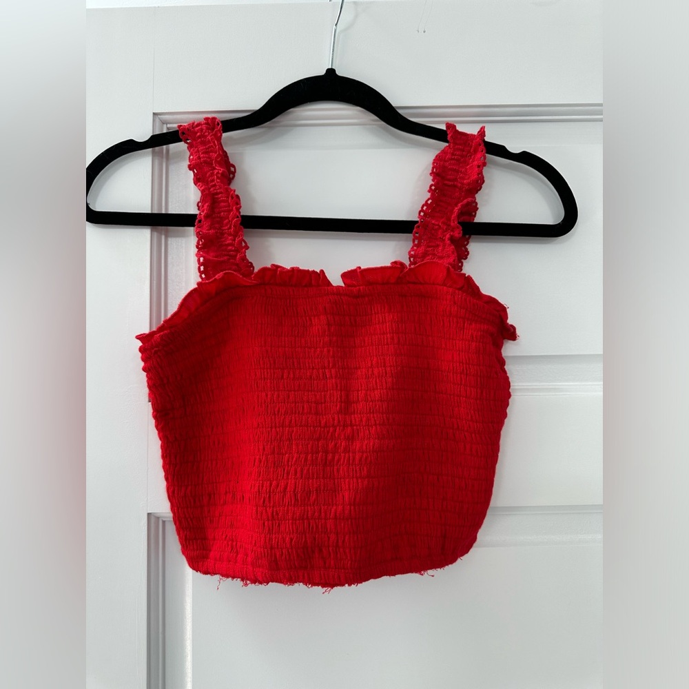 Red crop top